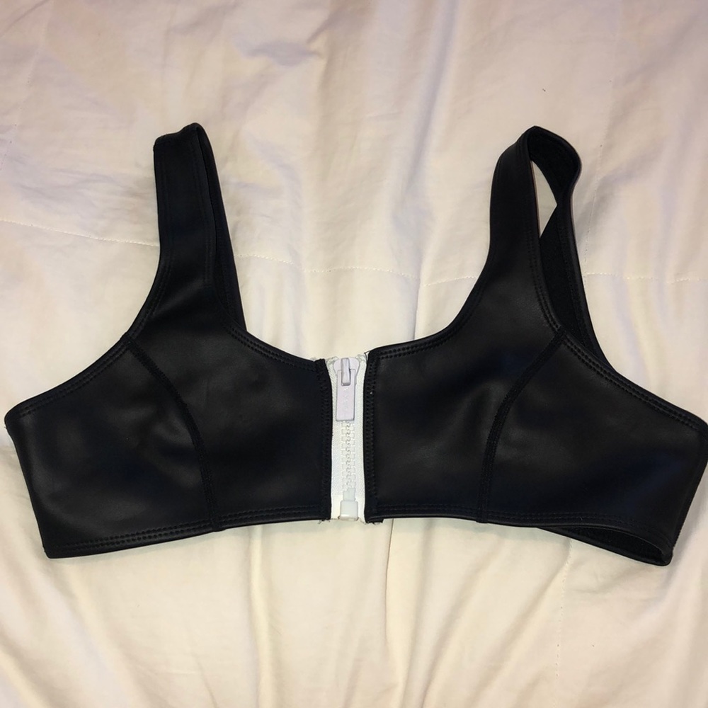HOAKA Swimwear Leather Bikini Top
